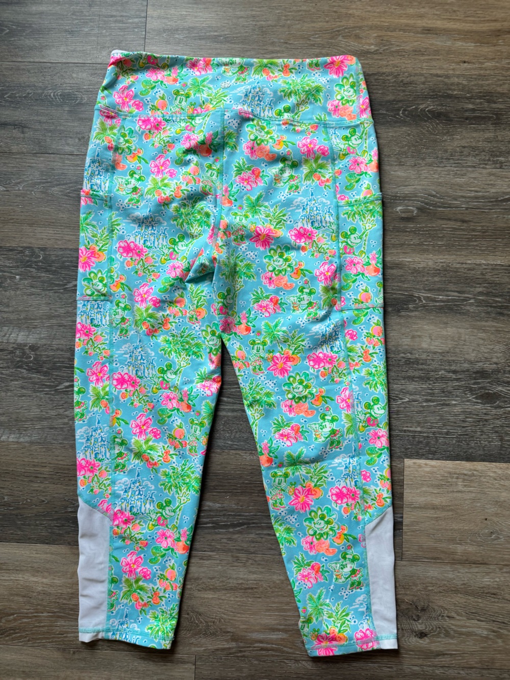 Disney Parks X Lilly Pulitzer Weekender Mickey Cinderella Castle Legging sz XL - Picture 4 of 5